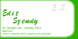 edit szendy business card